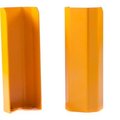Post Guard Angled Wall Corner Guard, 18inH, Stainless Steel with Yellow Powder Coat ENC-CGPL-18WB
